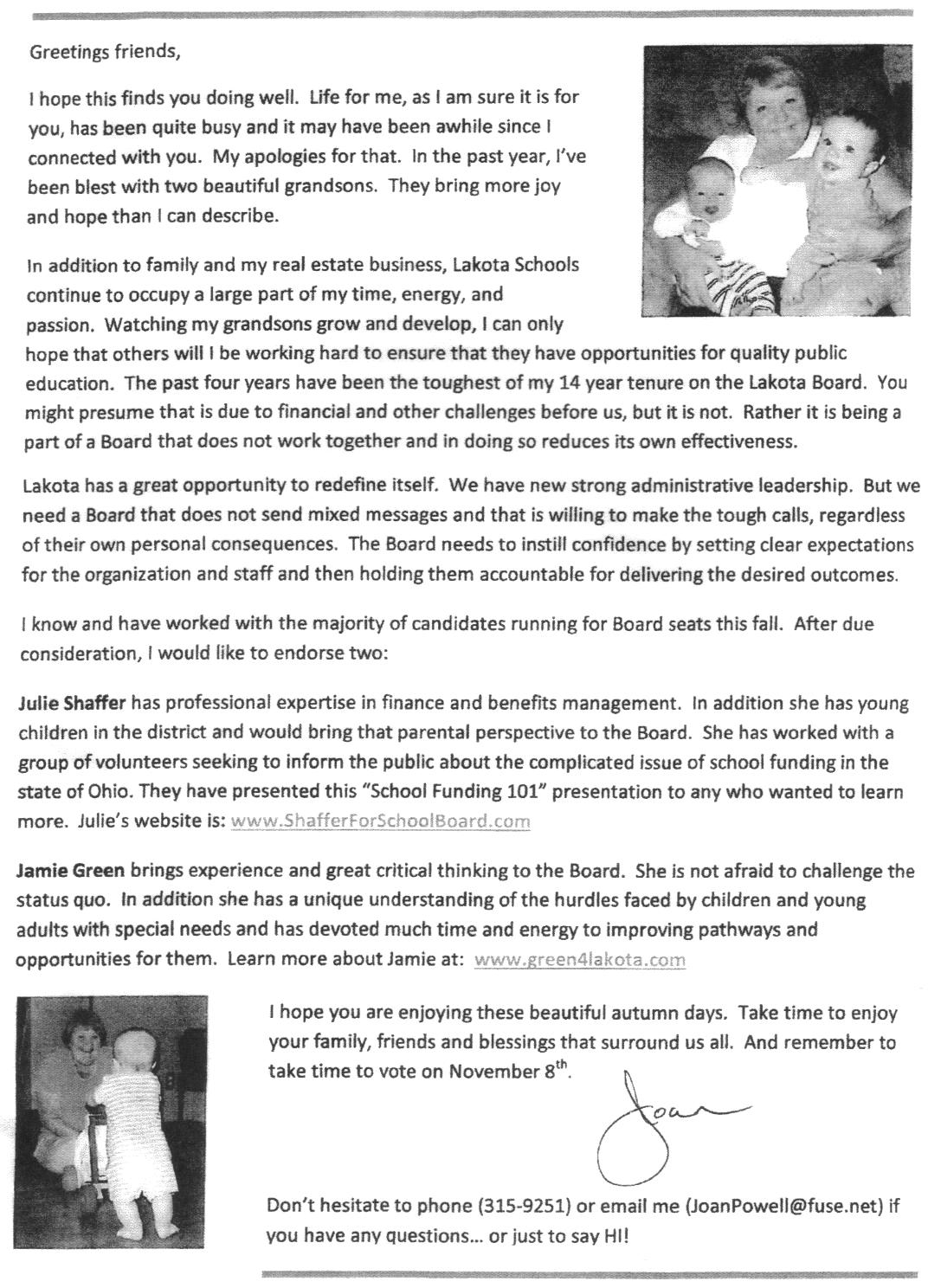 Joan letter